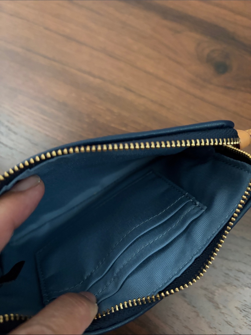 Coach Navy Signature Jacquard Wristlet 💙 - Picture 2 of 4